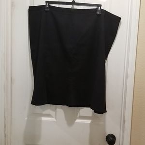 Stretched linen midi skirt